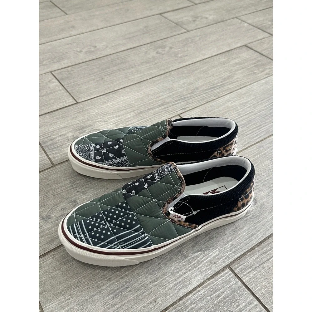 Vans Classic Slip-On 98 DX 'Anaheim Factory Quilted Mix' Patchwork Sneakers New! - Picture 8 of 12